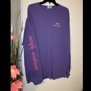 Purple and Pink Simply Southern 2XL Long Sleeve